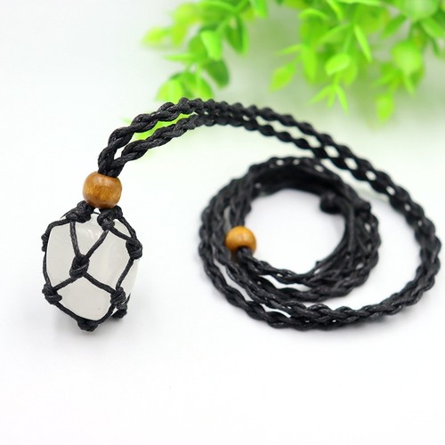 2 Pcs Empty Crystal Stone Holder Necklace Rope Cord for Jewelry Pendant DIY Gift - Picture 7 of 23