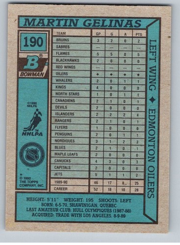 Tarjetas de hockey Bowman 1990-91 completa tu conjunto que elijas elige cada una - Imagen 131 de 203