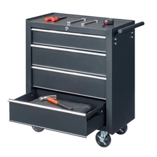 4 Drawers Rolling Tool Cart Tool Storage Cabinet Tool Organizer for Workshop NEW