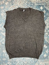 Mens Cashmere Vest Size Large Brown