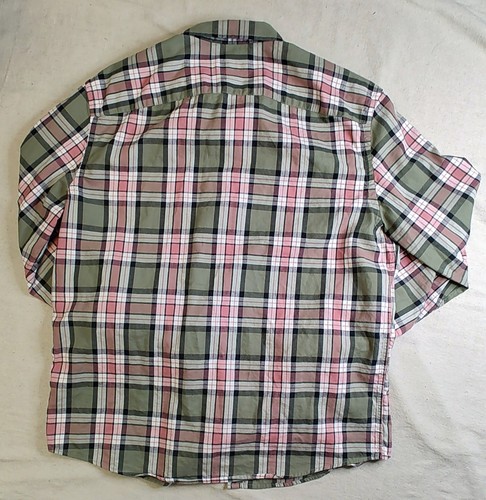 Untuckit Hemd Herren Large Reg. Passform rosa blau kariert kariert Langarm Knopfleiste - Bild 2 von 9