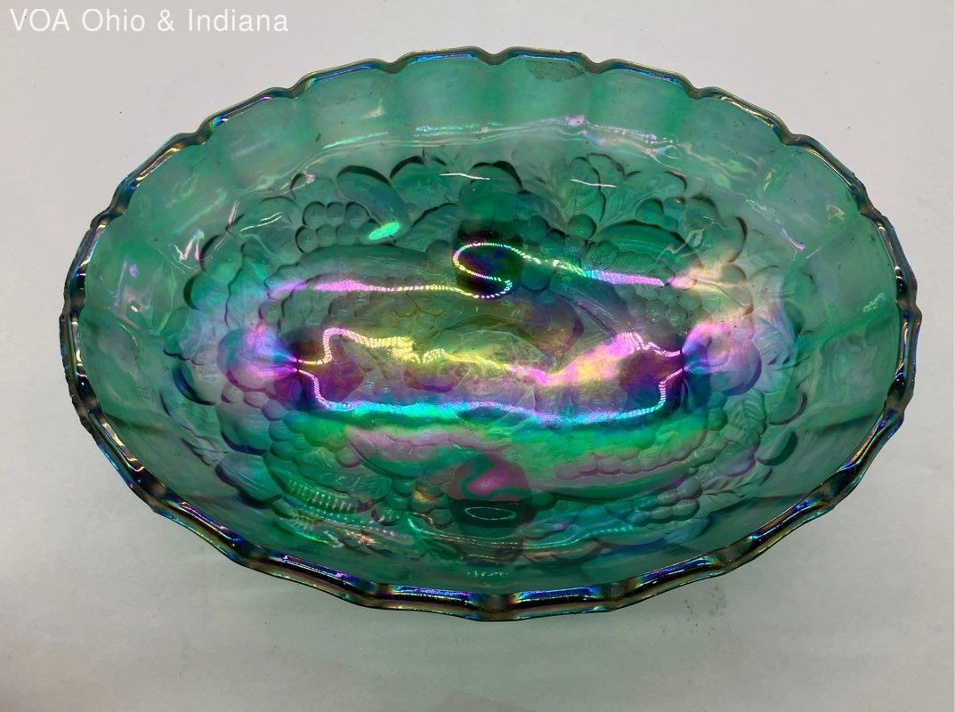 ヴィンテージ ノースウッド ビーズドレープ　ボウル　フリルエッジ　オパルセント northwood opalescent products for sale | eBay