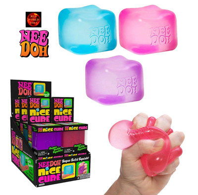 Original Needoh Nice Cube 6 cm Fidget Stressabbau Spielzeug Farbe wählbar
