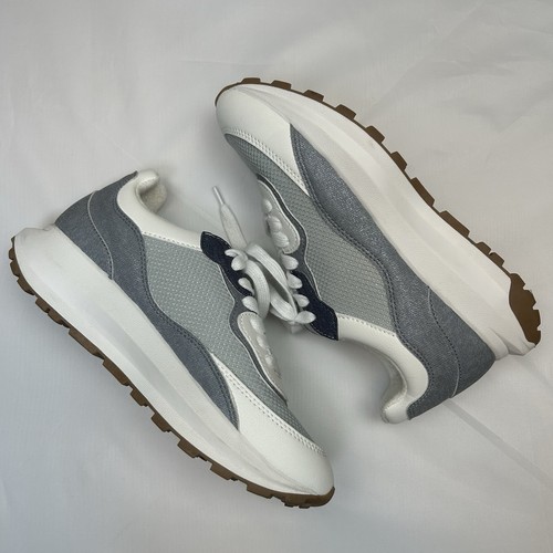 Comfort Fit POP Sneakers Womens Size 8.5 White & Gray Thrilled Lace Up Shoes - Picture 3 of 8
