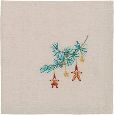 Greengate Napkin W Embroidery Juana Sand Stoffserviette mit Stickerei