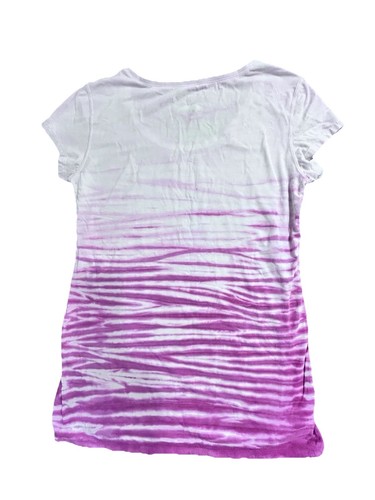 Earth Yoga Top XL weiß rosa Baumwolle Bambus Elasthan Flügelärmel Athleisure - Bild 2 von 8