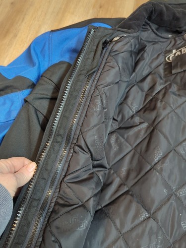 Mens XL Cortech Tour Master Motorcycle Jacket Padded Insulated Lining Blue Black - Bild 11 von 11