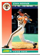 1992 Score John Wehner Pittsburgh Pirates #752B