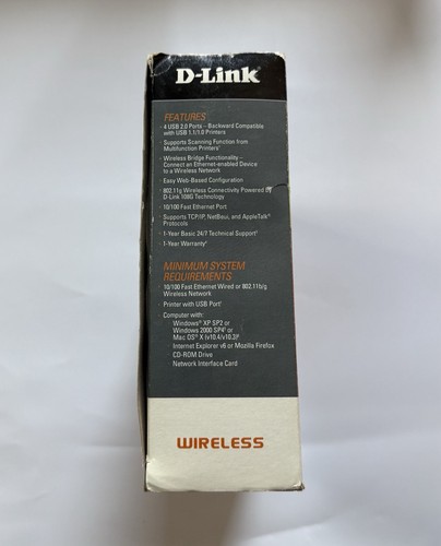 D-Link DPR-1260 RangeBooster G USB Print Server Wireless - Complete in Box - Picture 4 of 5