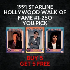 1991 Starline Hollywood Walk of Fame #1-250 - YOU PICK - Complete Your Set