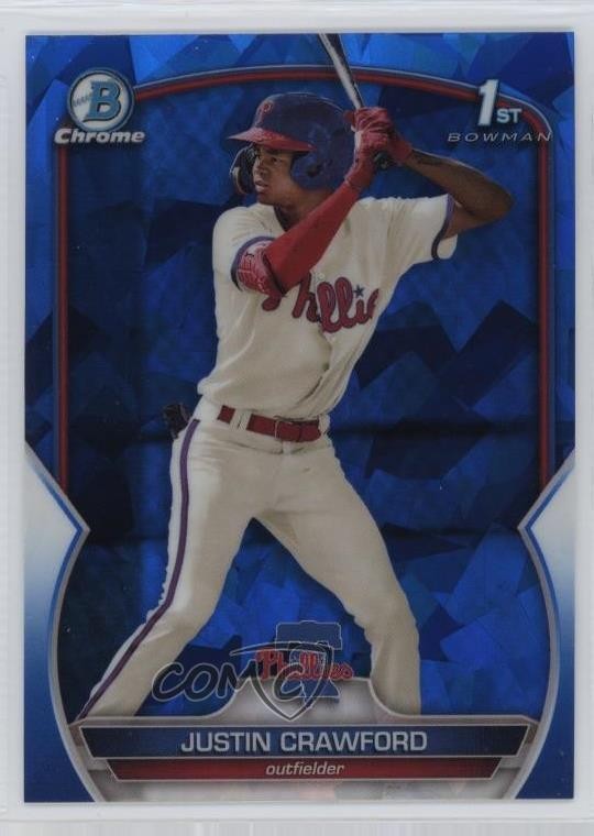 2023 Bowman Sapphire Edition Chrome Prospects Justin Crawford #BCP-3