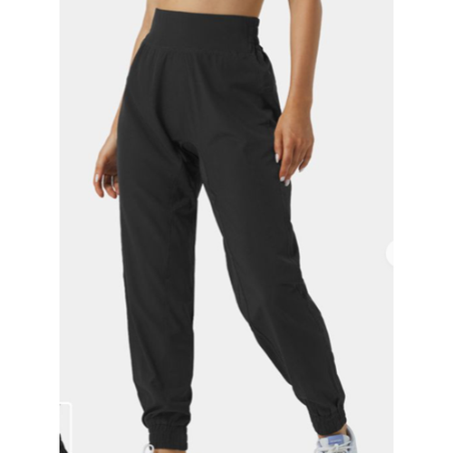 Neu mit Etikett Halara Damen-Jogginghose hoher Bund elastischer Bund Freizeit schwarz Größe S