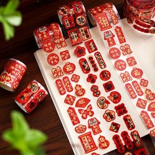 Festive Decoration Sealing Stickers Assorted Colors Paper Labels Set