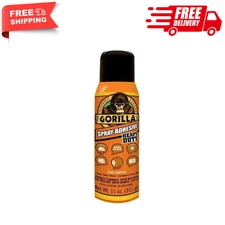 Gorilla Clear Spray Adhesive, 11 Ounce Can, New Condition,Adhesive & Heavy-Duty