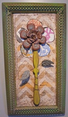 Hobby Lobby Metal Lattice, Flower, Leaves,Wall Decor 13.75'' X 25''