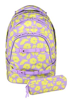 McNeill Milo School Backpack Schulrucksack Rucksack Flores Lila flieder hellgrün