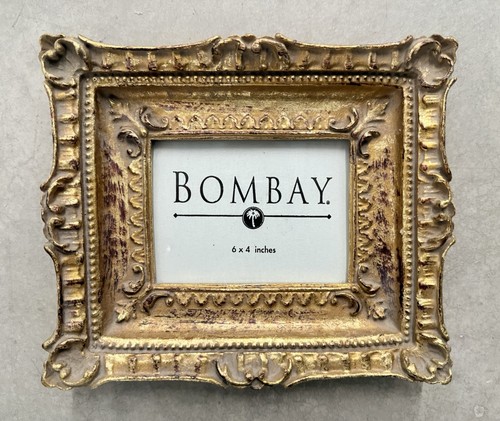 Vintage Bombay Antique Gold Resin Frame for 4 X 6 Photo