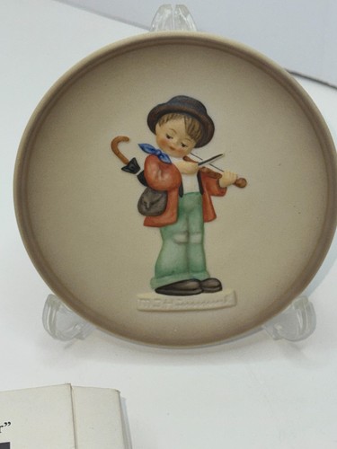1983 1984-87 Goebel Hummel Miniatur Teller 1. Auflage #744 Musikmacher Geiger - Bild 1 von 5