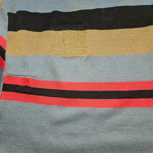 Men's SALVATORE FERRAGAMO Luxury STRIPE Patterned POLO Shirt Size *SLIM* XXL-XL - Picture 8 of 13