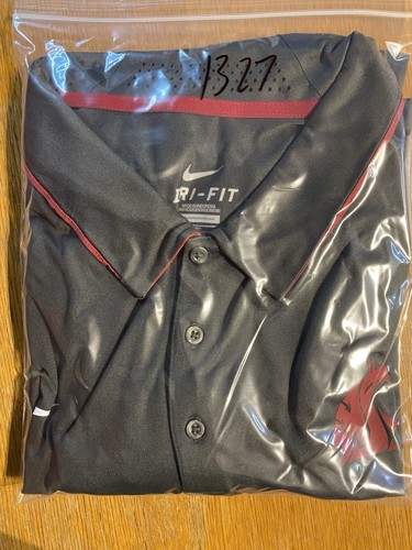 Nike Dri-FIT WSU Cougars Polo Shirt 3XL Washington State Black Red Golf Top - Picture 9 of 9