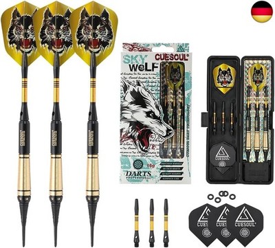 CUESOUL New Soft-Dartpfeile 3 Komplette Darts 16-Gramm-Fässer (Die Sky Wolf 