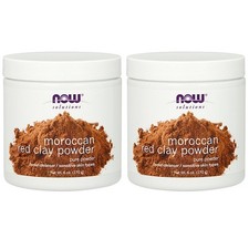 2 x NOW Mediterranean Red Clay Powder 6 oz, Clearance for Best By 12/2025