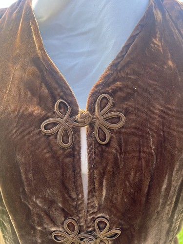 90’S Vintage GAP BROWN VELOUR WOMANS VEST BOHO HIPPY Crushed Velvet - Picture 6 of 19