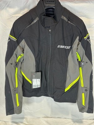 Dainese Touring Collection G.Rainsun Gull Gray Giallo  Size 48 Motorcycle Jacket