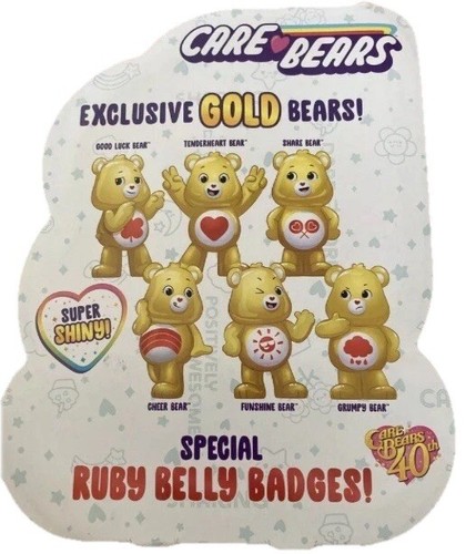 Care Bears Super Shiny Gold & Ruby Edition Mini Figuren 6er Pack Sammler Set - Bild 14 von 16