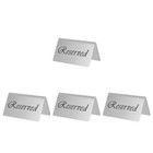  4pcs Schreibtisch Reserviertes Gäste Reservierung Tisch Zelt Schild Edelstahl