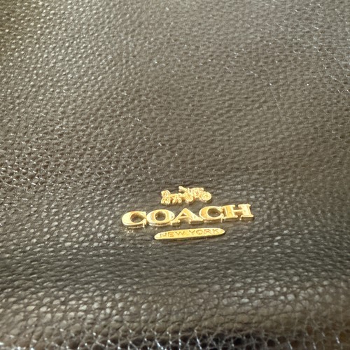 Bolso de hombro Coach Pennie No. 6152 Cuero Guijarro Negro Suave - Imagen 3 de 19