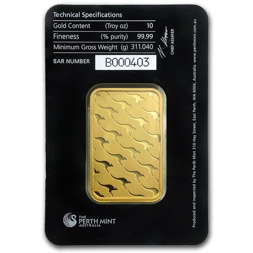 10 oz Gold Bar - The Perth Mint (In Assay) .9999 Fine Gold - Bild 2 von 4