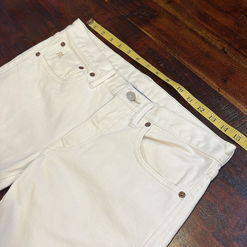 Double RL RRL Ralph Lauren Stretch Skinny Fit White Jeans 28 - Picture 11 of 12