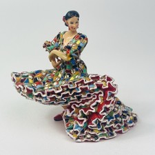 Barcino 2008 Colorful Mosaic Dress Figurine Spanish Lady Flamenco Dancer 7 in