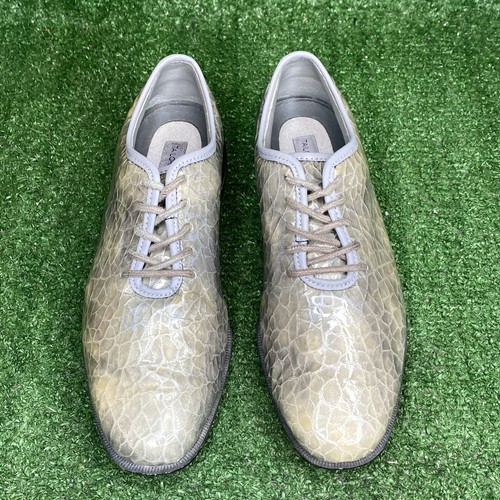 Scarpe da golf Footjoy Croc in pelle senza punte taglia 5 US collezione su misura brevetto - Foto 3 di 8