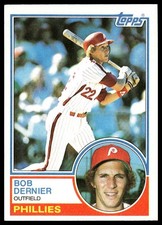 1983 Topps #43 Bob Dernier Philadelphia Phillies NM+