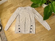    Loft Womens Marled Knit Pullover Sweater Multicolored Knit Long Sleeve Size M