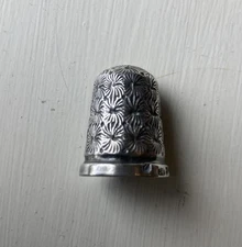 Antique Chester Silver Thimble 