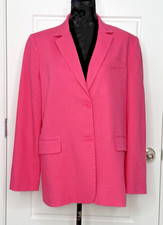 ZARA Women s Blazer L Pink Fuchsia Straight Fit Jacket SS21 Blogger Favorite