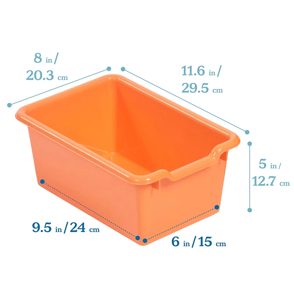 Contenedores de almacenamiento frontales con cuchara, organización multiusos, naranja, 25 piezas Foto 2 de 4