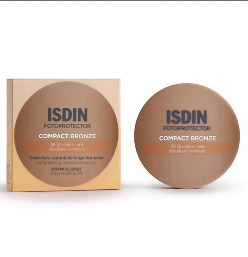 ISDIN Fotoprotector Compact Bronze SPF 50 – Long-Lasting Natural Coverage New