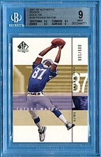 2001 SP Authentic Rookie Gold Reggie Wayne #105 9/100 BGS Mint 9 (9.5,9.5,8.5,9)