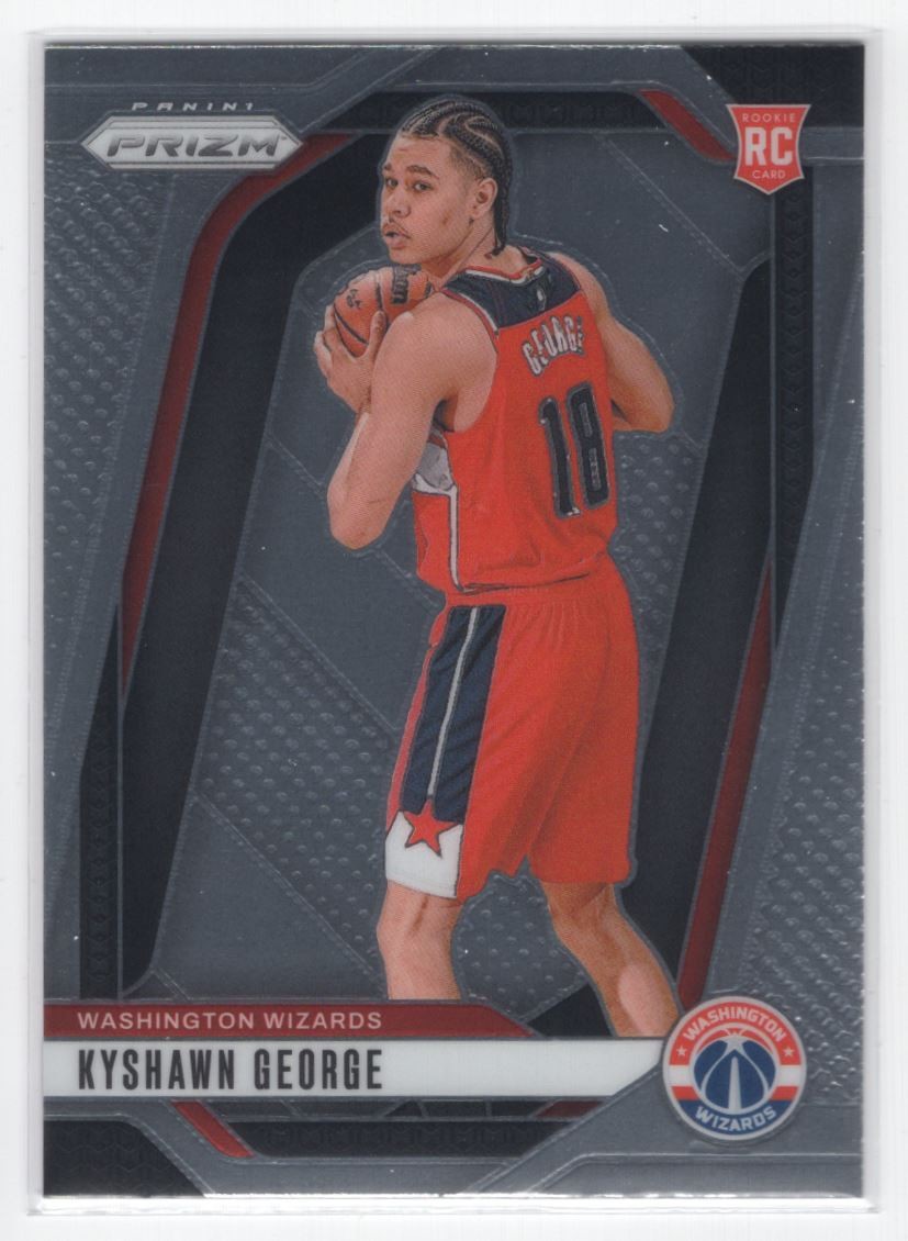 #257 2024-25 Panini Prizm Base Kyshawn George Rookie Washington Wizards
