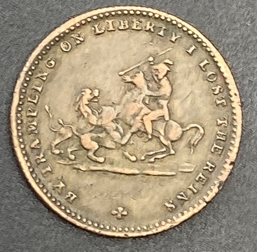 1831 William IV Crowned Token / Medal - By Trampling On Liberty Lot H45 - Picture 2 of 2