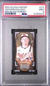 2024 Topps Allen & Ginter - Jackson Holliday #277 Mini Black Border (RC) PSA 9