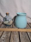 Ceramic 5" Vase Edible Arrangements & Cork Bottle with Sand & Shells #4756L468