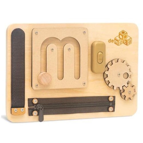 Baby Busy Board für 1 Jahr, Premium Montessori Kleinkind Standard Natur