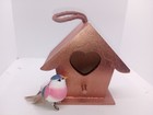 New Color Copper Birdhouse 3.5" Wood Amish Handmade USA