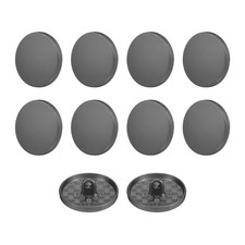 10pcs Metal Round Flat Sewing Buttons 20mm Alloy Button Black