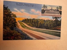 Postcard: Ritchie Highway between Baltimore Annapolis, linen, unposted vintage